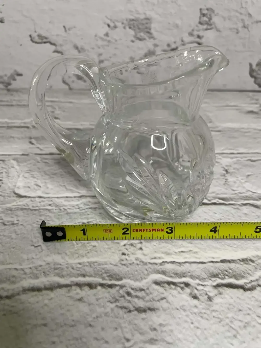 Vintage Indiana Glass Willow Pattern Pressed Glass Creamer